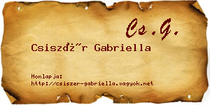 Csiszér Gabriella névjegykártya