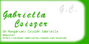 gabriella csiszer business card