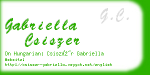 gabriella csiszer business card